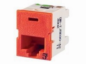 Ortronics Clarity 5E TracJack - Modular insert - CAT 5e - UTP - dark red - 1 port TJ5E00-42