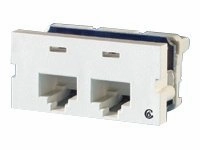 Ortronics Clarity 6 Series II - Modular insert - CAT 6 - fog white - 2 ports S22600
