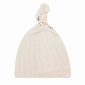 Ribbed Top Knot Hat