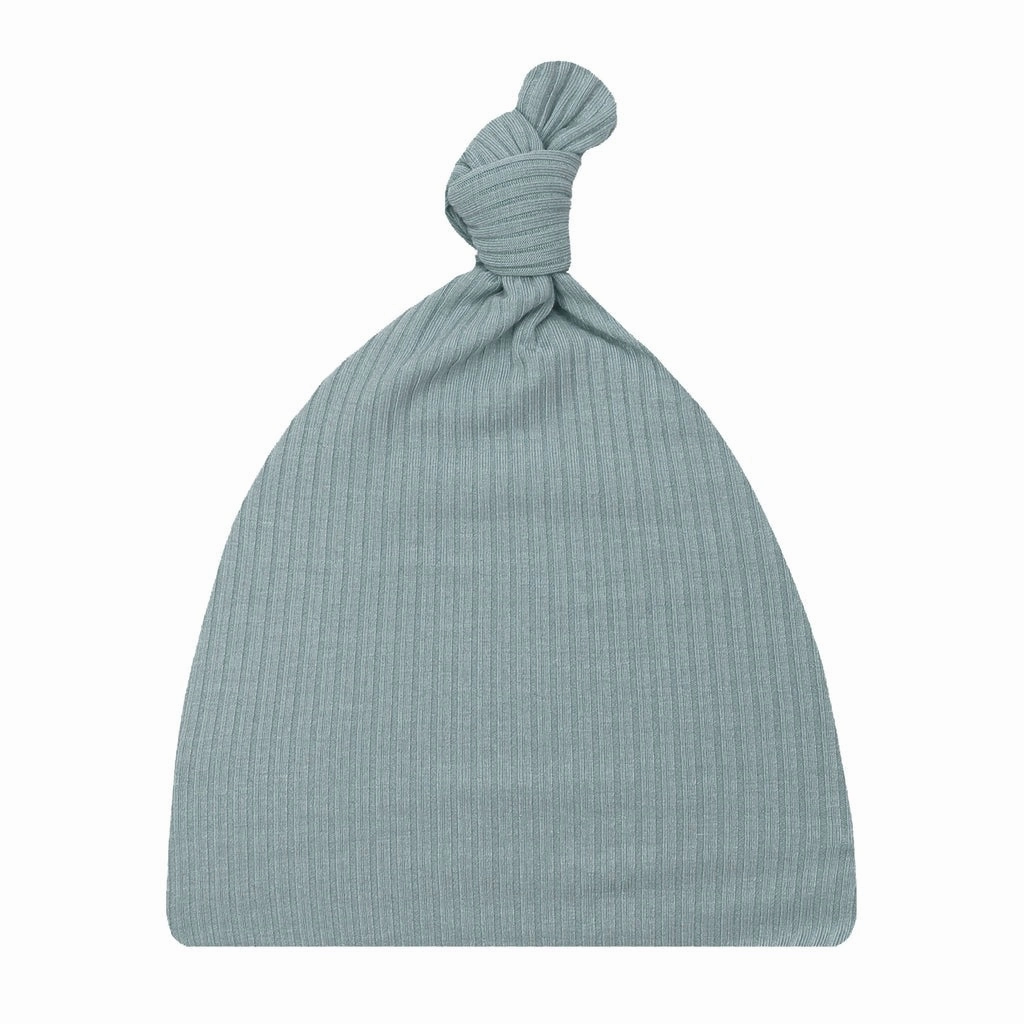 Ribbed Top Knot Hat
