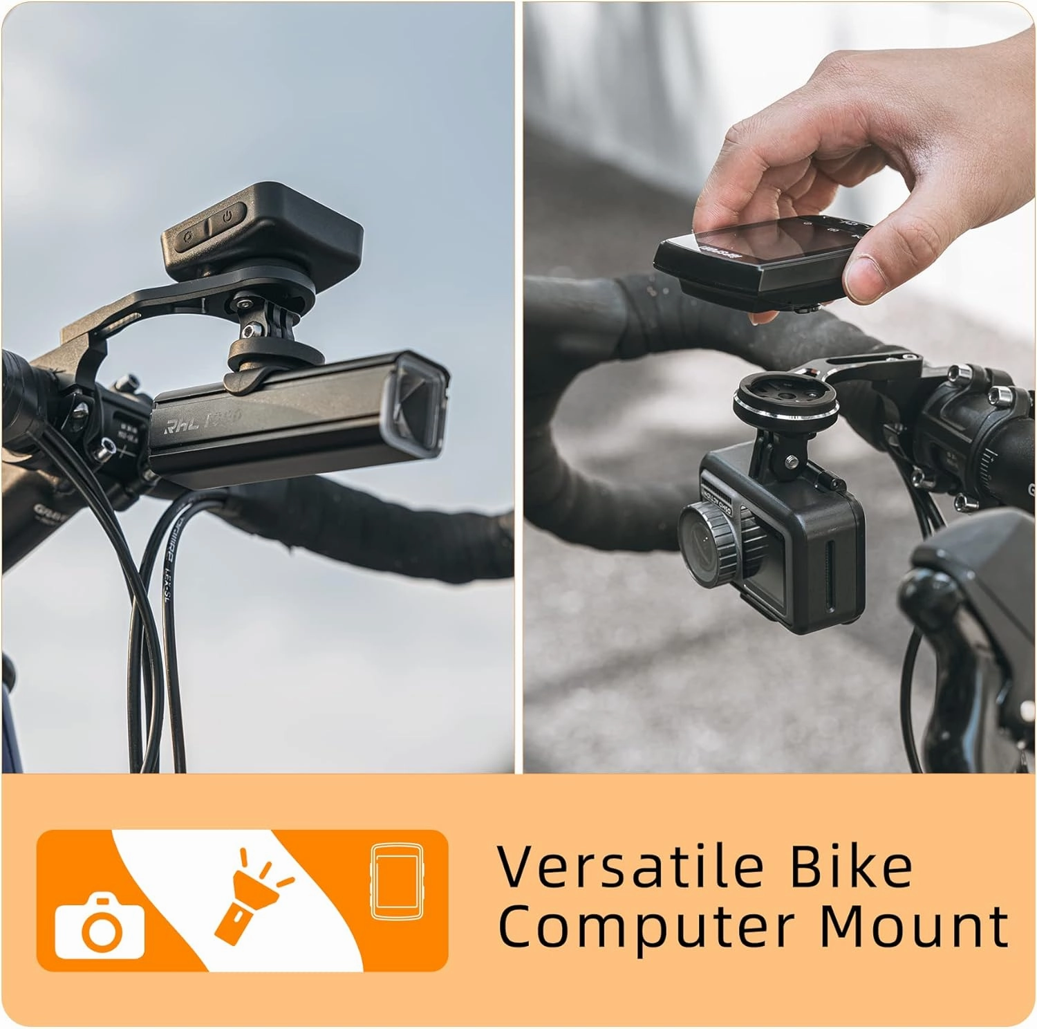 ROCKBROS Out Front Bike Mount Cycling Computer Mount Bike Handlebar 1.25''/ 31.8mm