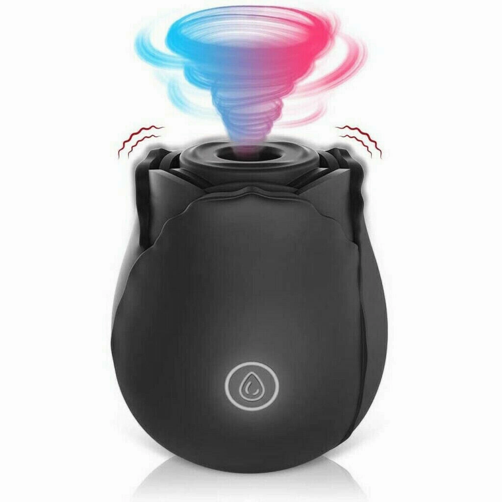 Rose Clit Licking Sucking Vibrator G-spot Oral Sex Toys for Man Women Couple