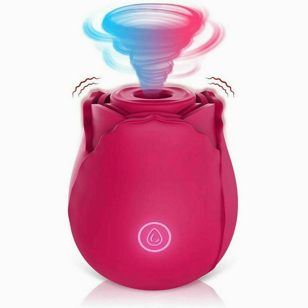Rose Clit Licking Sucking Vibrator G-spot Oral Sex Toys for Man Women Couple
