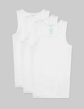 Second Skin Tank Stay-Tucked Undershirt (3-Pack)