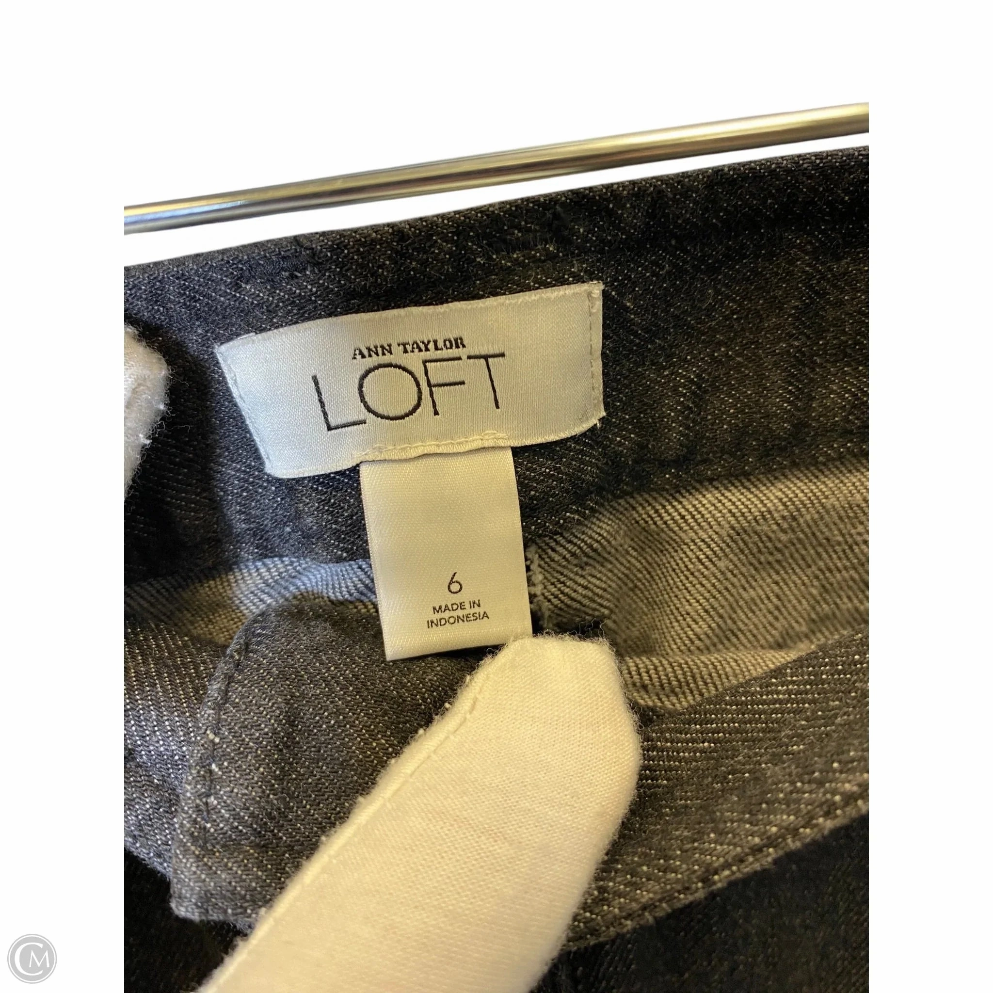 Skirt Midi By Loft In Black, Size: 6