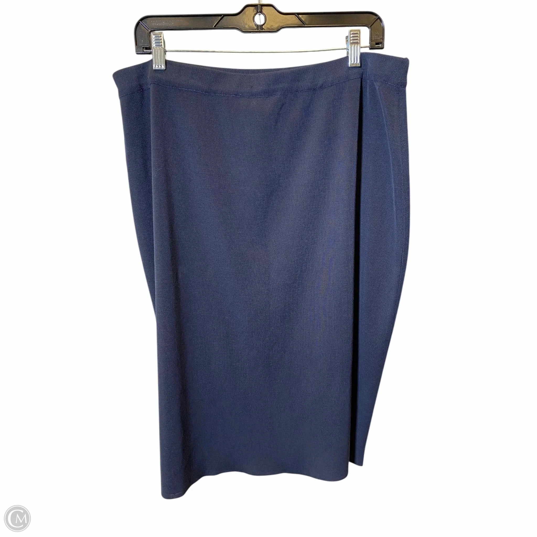 Skirt Midi By Ming Wang In Navy, Size: 0x