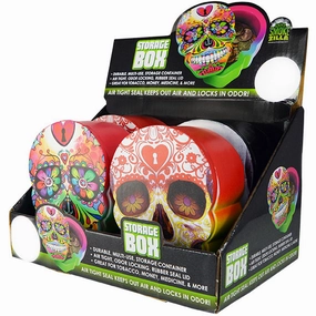 Skull Stash Storage Box - 4 Pieces Per Retail Ready Display 25685