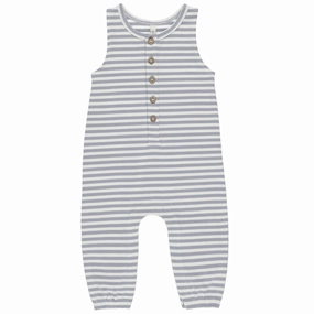 Sleeveless Jumpsuit - Blue Stripe