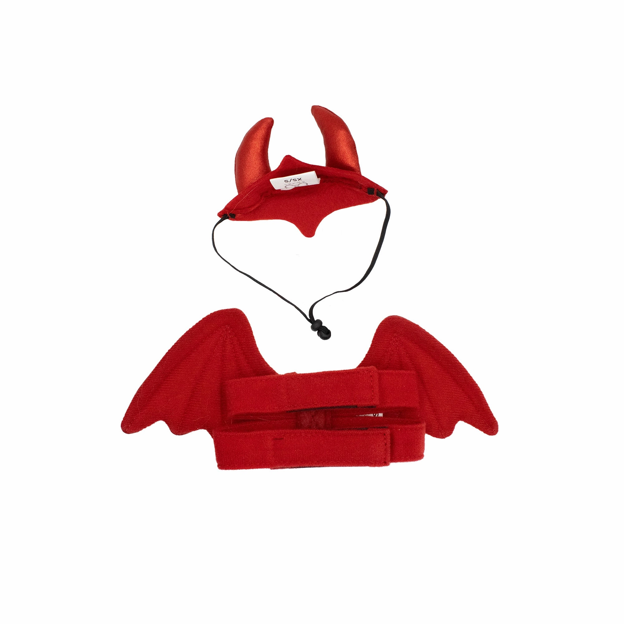 Small Pet Halloween Devil Wings and Hat Set - XXS Size