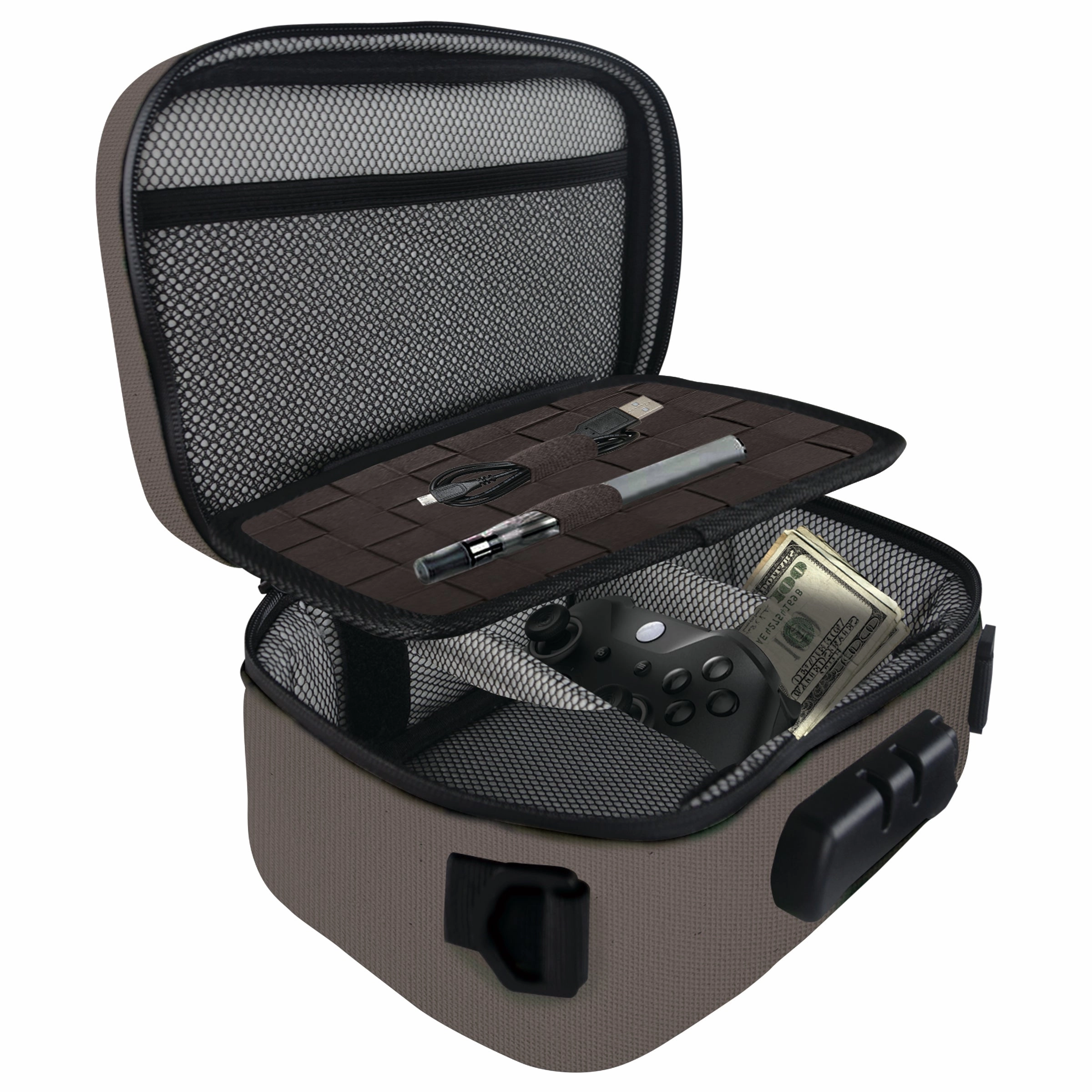 Smell Proof Canvas Lock Bag with Tool Organizer - 4 Pieces Per Retail Ready Display 22154
