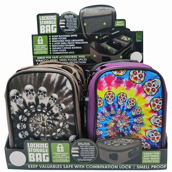Smell Proof Canvas Lock Bag with Tool Organizer - 4 Pieces Per Retail Ready Display 22154