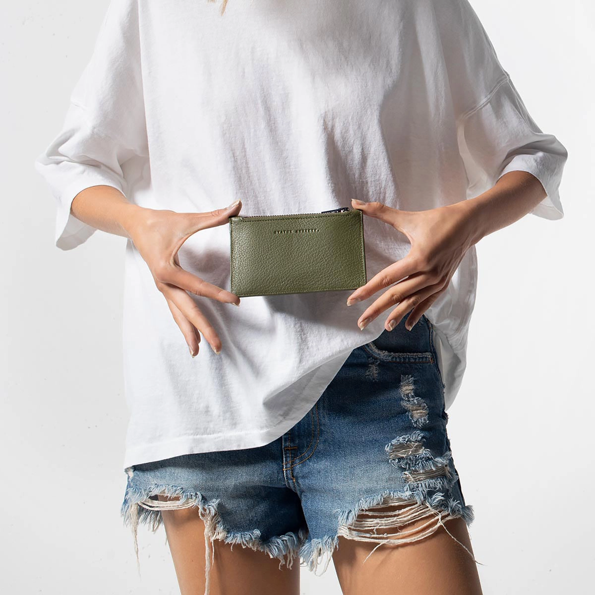 Status Anxiety Avoiding Things Cardholder In Khaki