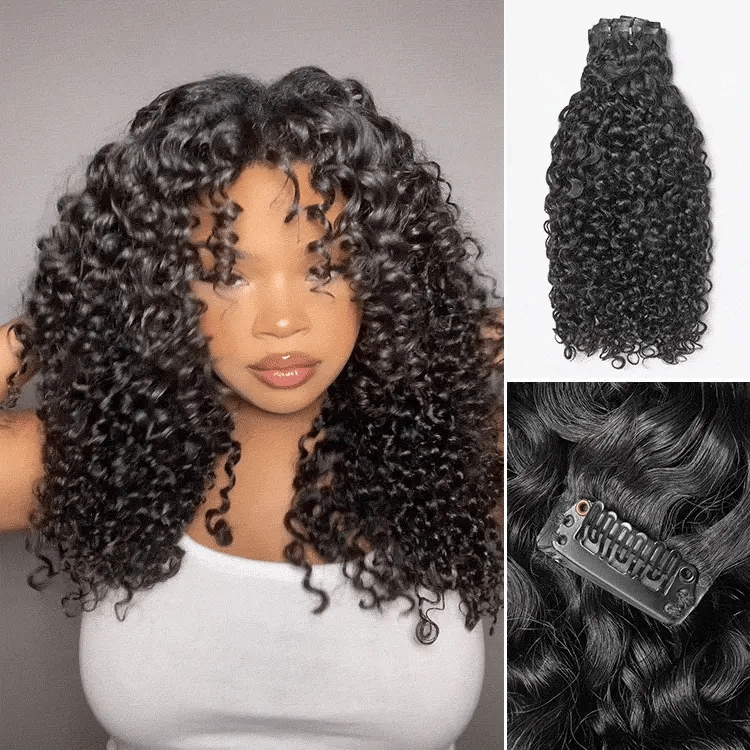 Straight / Body Wave / Kinky Curly / Yaki Straight / Kinky Straight / Messy Curly Clip in Hair Extensions Real Human Hair Pieces 135g 9pcs / 7pcs with Free Gift
