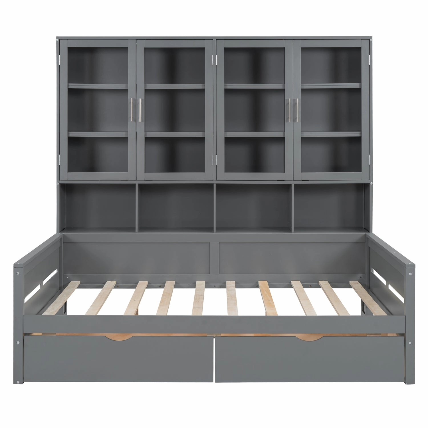 Streamdale Wooden Daybed w/ Storage, LED & Shelves