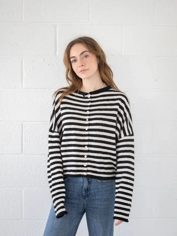 STRIPED PIPER CARDIGAN