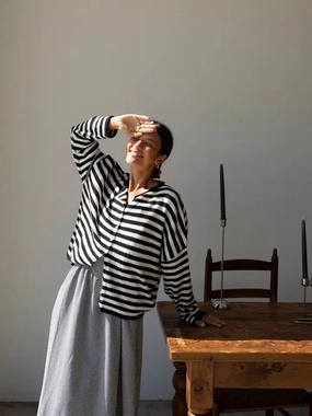 STRIPED PIPER CARDIGAN