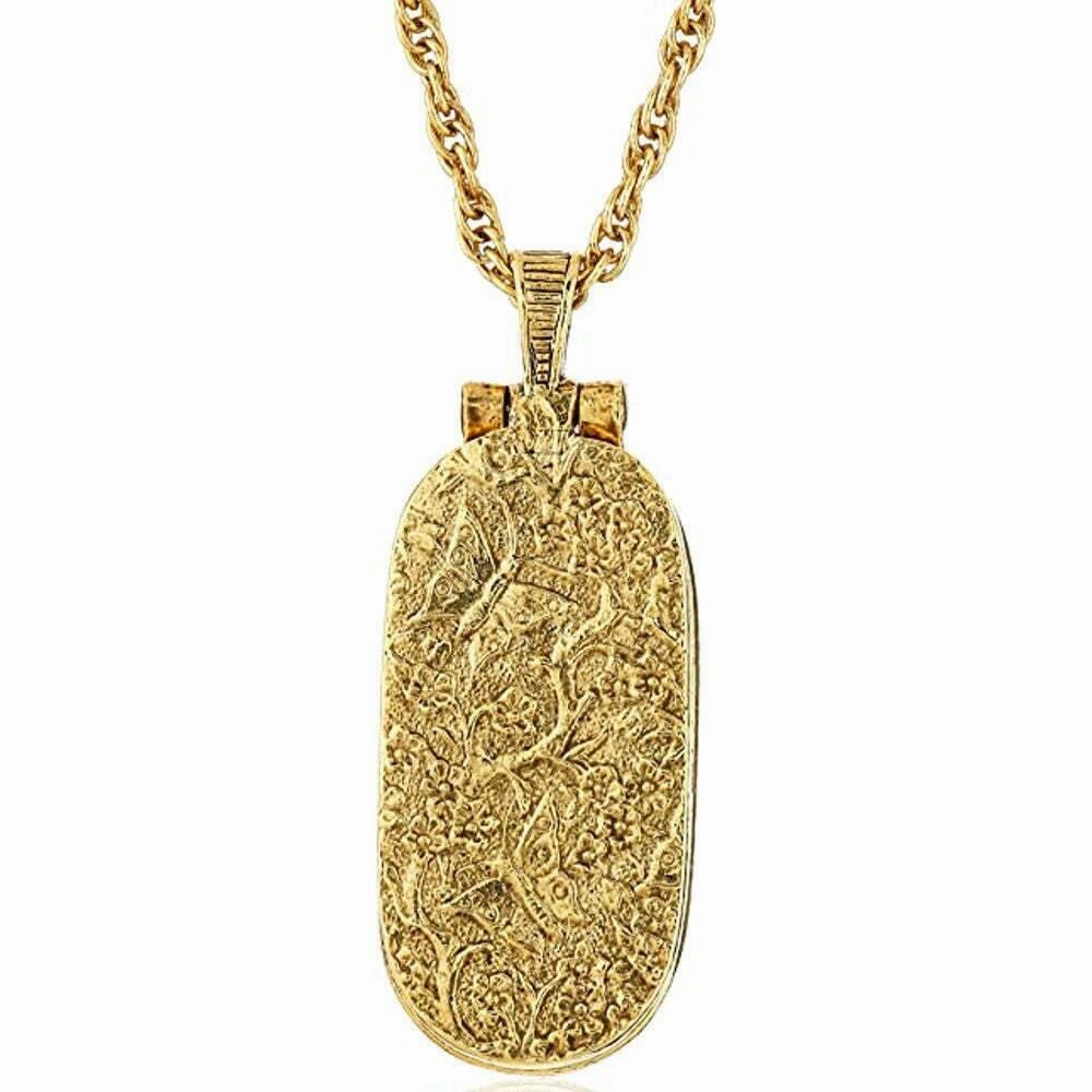Symbols Of Faith Red Enamel Swing Open Pendant Enclosed Reliquary Crucifix Necklace 30"