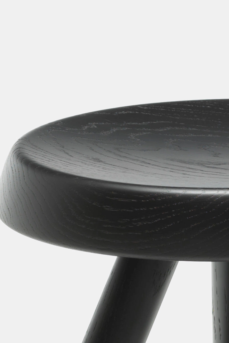 Tabouret Berger lacquered solid wood stool