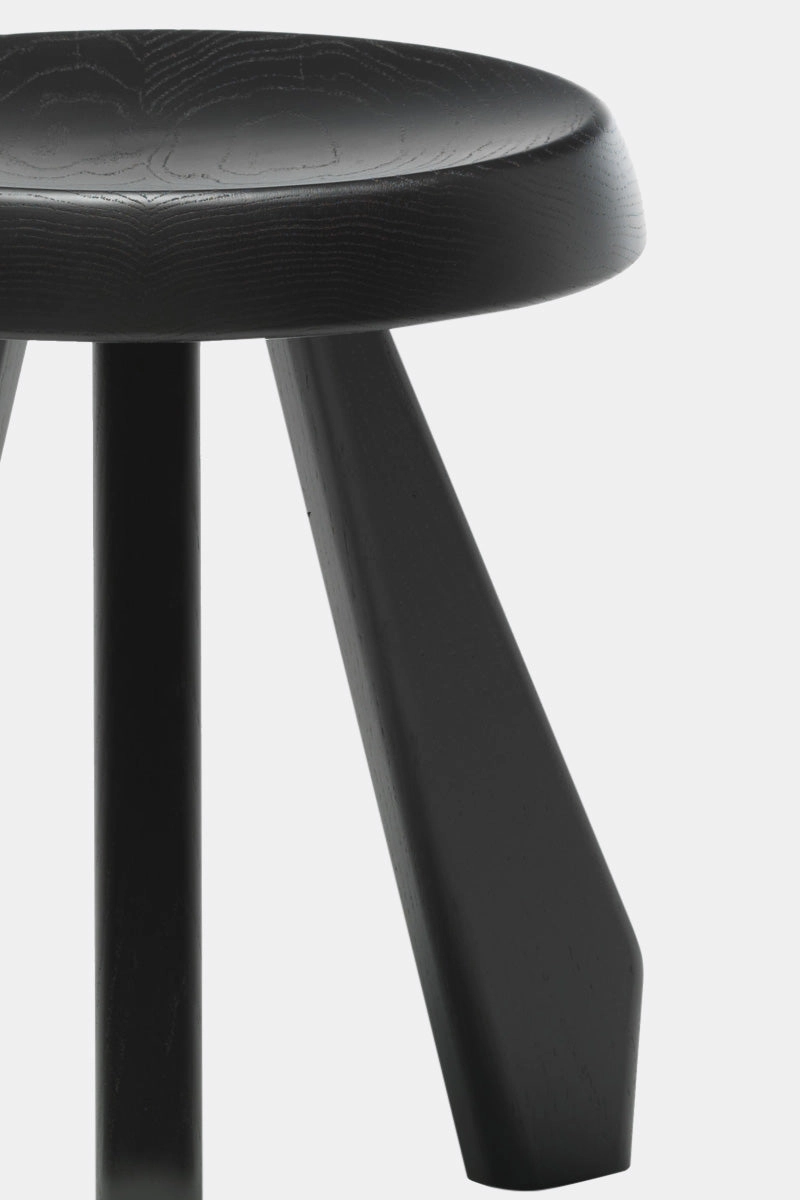 Tabouret Méribel lacquered solid wood stool