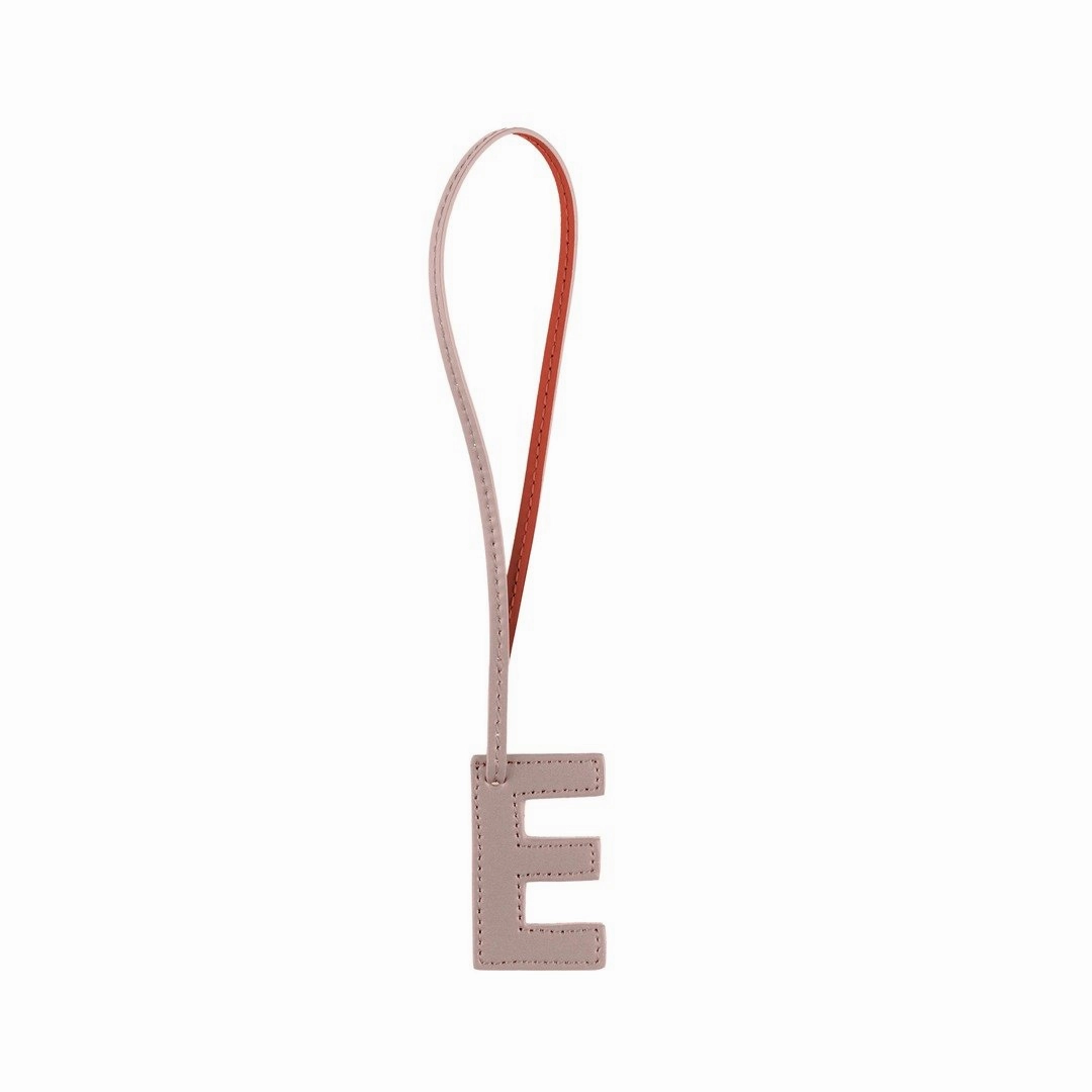 TB Charm Letter - E Beige&Dark Orange