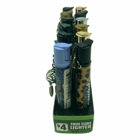 Thin Tube Lighter with Charm- 12 Pieces Per Retail Ready Display 41485