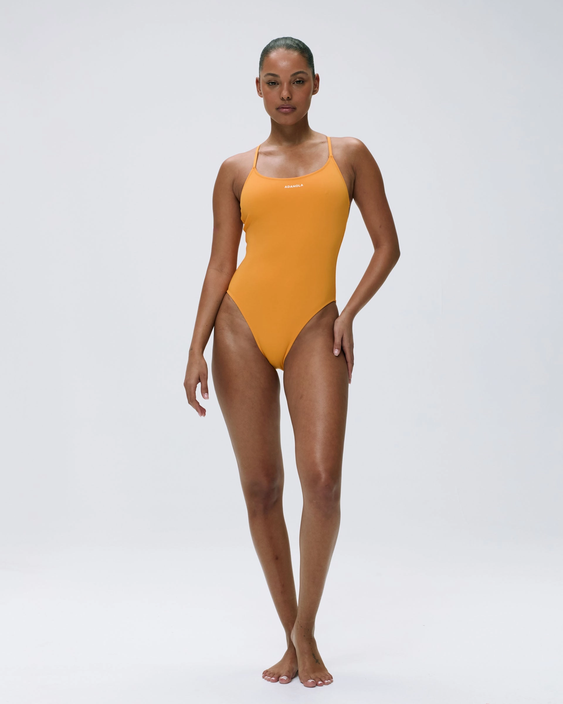Tie Back Swimsuit - Mango Orange