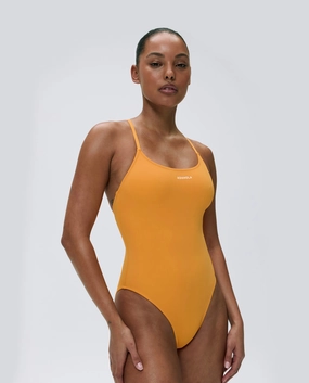Tie Back Swimsuit - Mango Orange