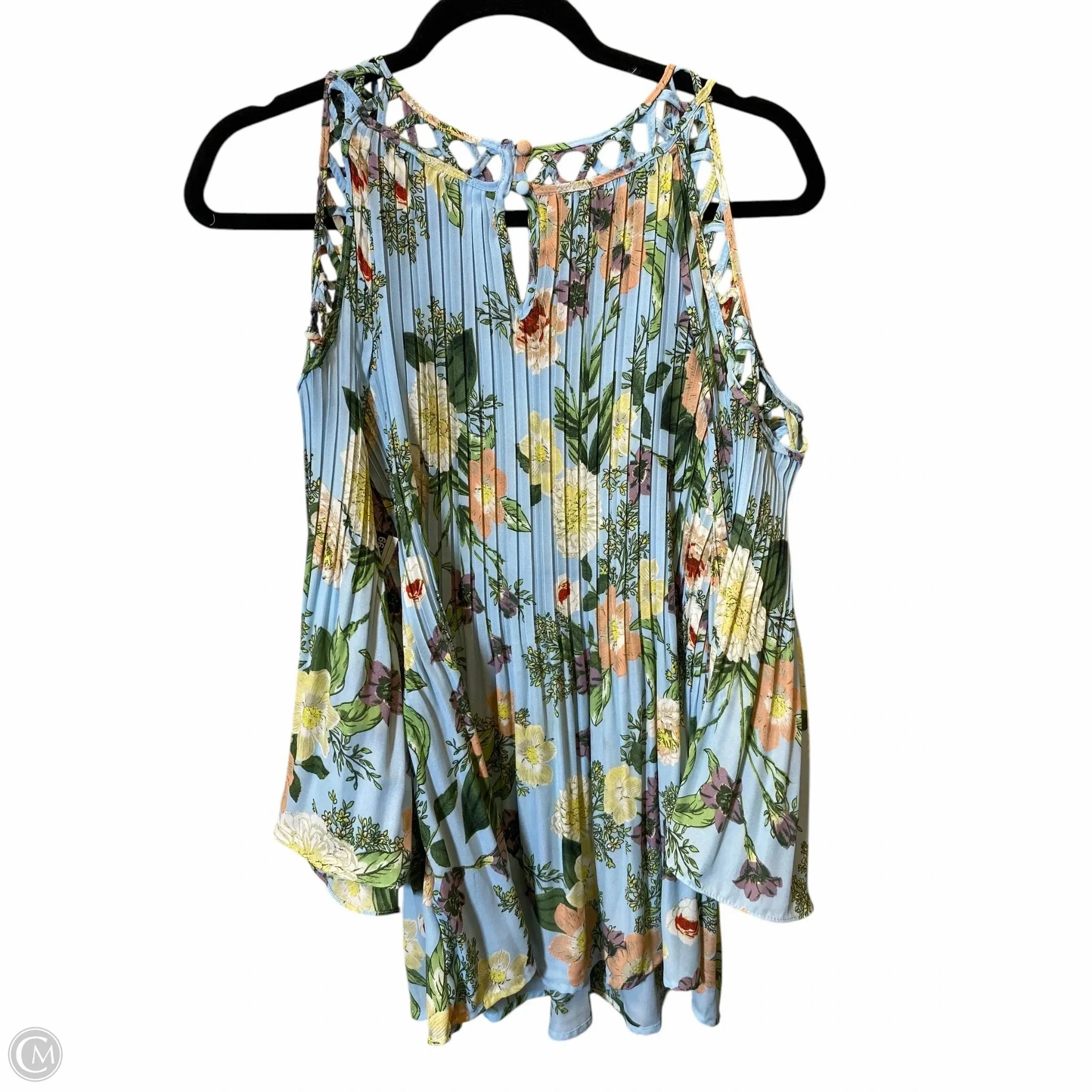 Top 3/4 Sleeve By Spense In Floral Print, Size: M