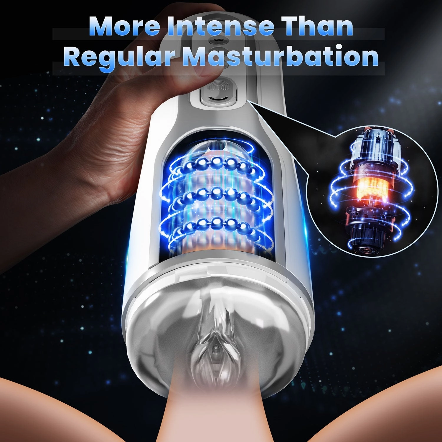 Valencia - Automatic Thrusting Male Masturbator with Massaging Beads
