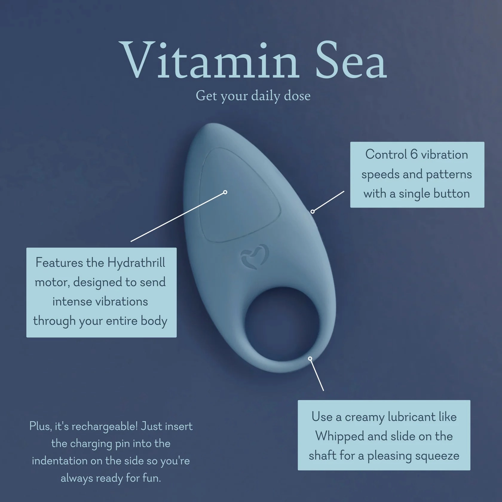 Vitamin Sea - OH MY GASM 5000 COCK RING  - BEST SELLER! - 38 LEFT! - Pure Romance