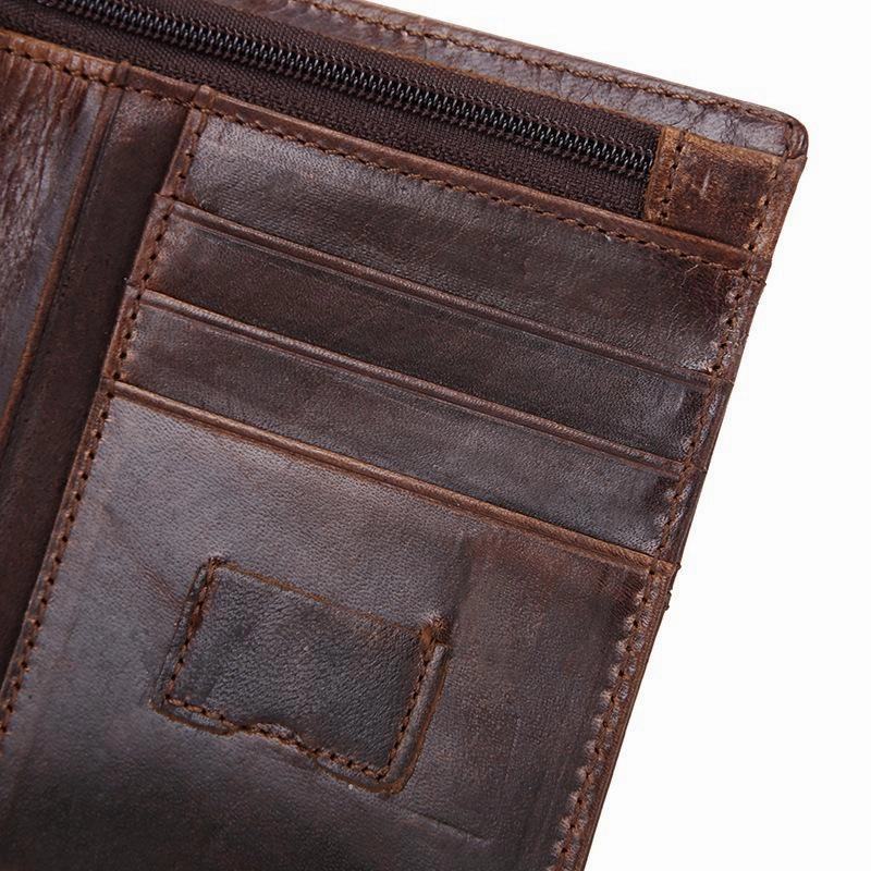 West Louis™ Leather Cowhide Money Bag Wallet