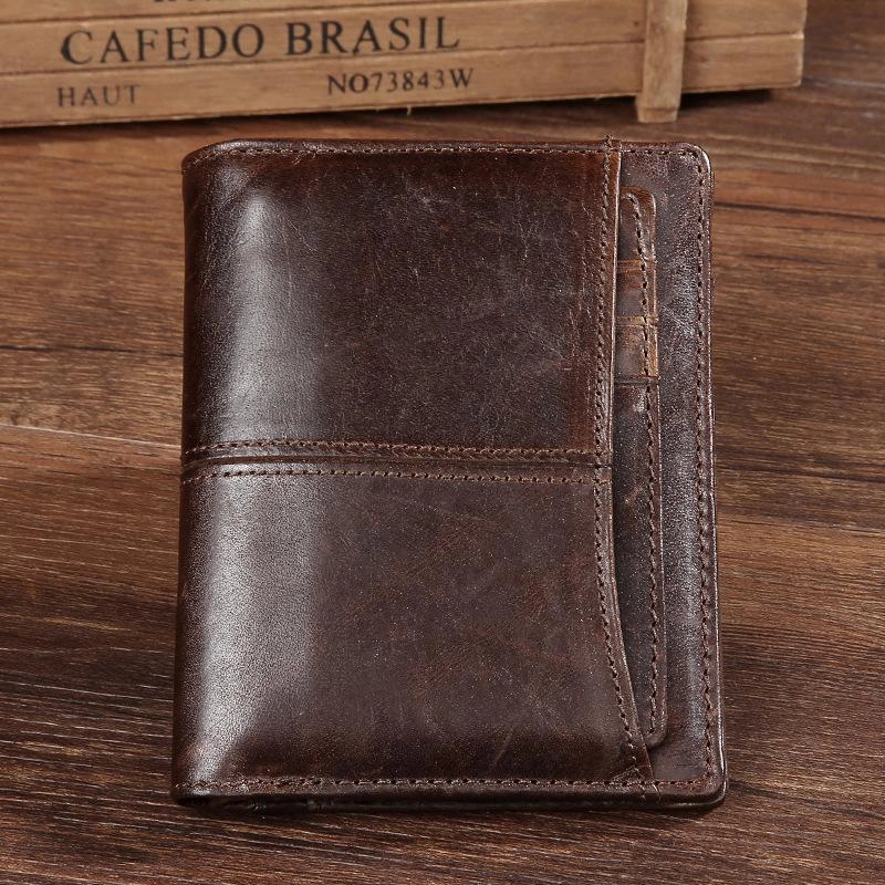 West Louis™ Leather Cowhide Money Bag Wallet