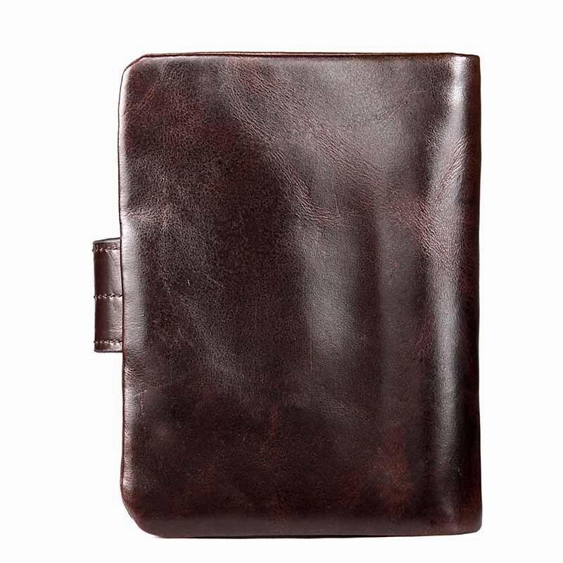 West Louis™ Retro Oil Wax Leather Short Wallet