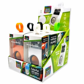 Wireless Speaker Transparent with LED Lights - 6 Pieces Per Retail Ready Display 23870
